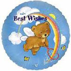 Best Wishes Bear balloon